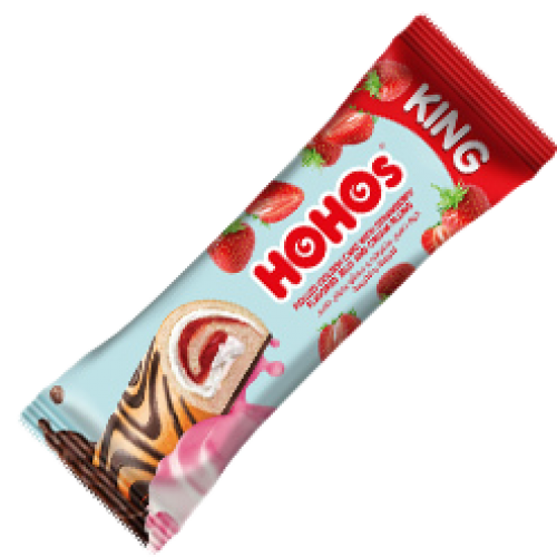 هوهوز كينج غير مغطى محشو بكريمة الفروالة